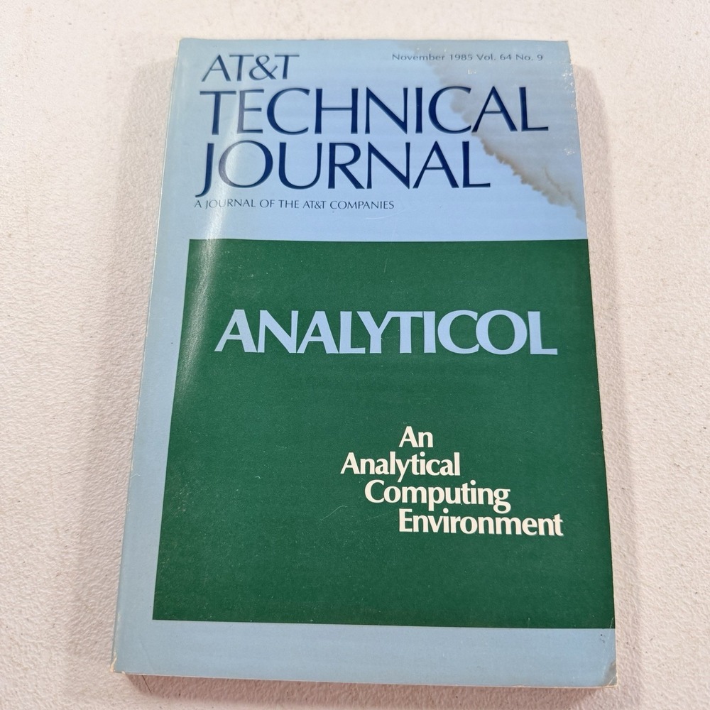 AT&T Technical Journal Analyticol November 1985 Vol. 64 No. 9